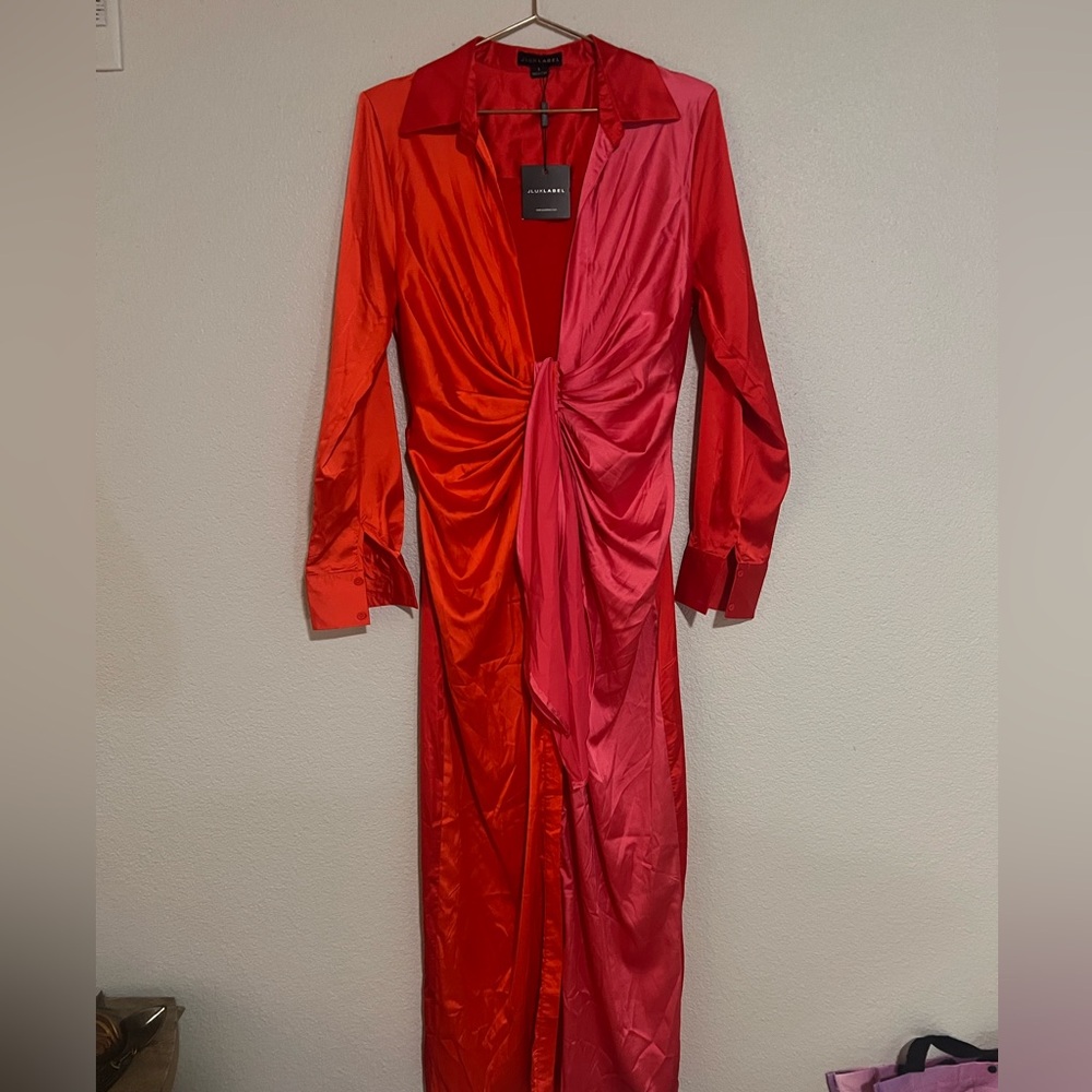 JLUXLABEL two toned jeweled dress